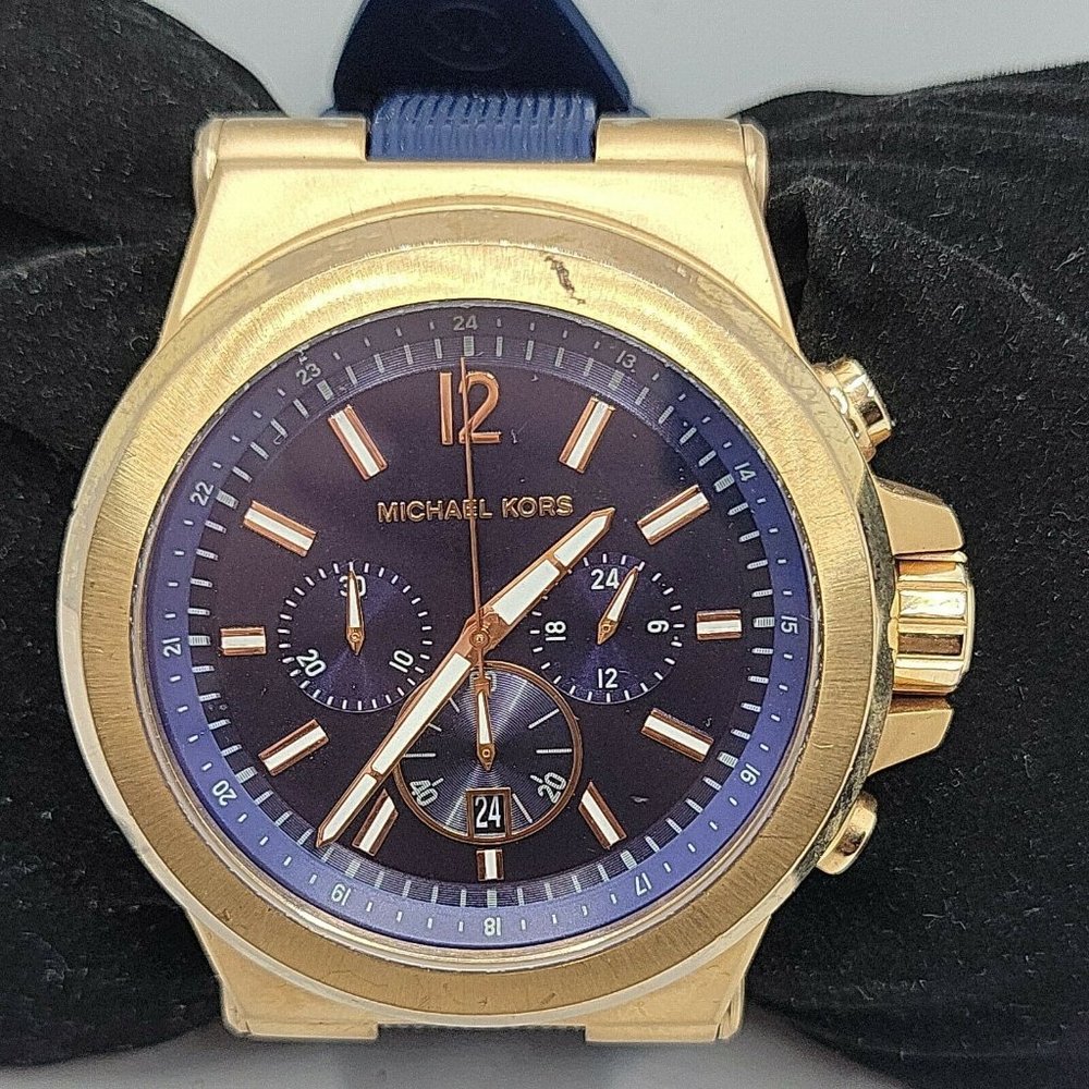 MICHAEL KORS Dylan MK829 Mens Navy Silicone Analog